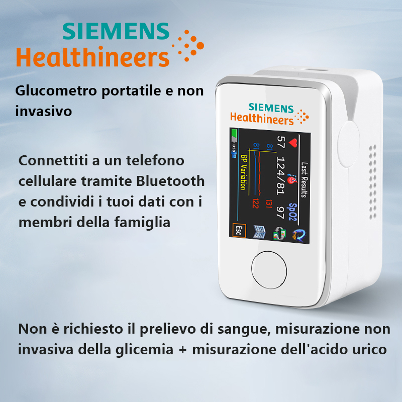    [Misuratore di glicemia multifunzionale non invasivo] Esame completo, misurazione della glicemia, misurazione della pressione sanguigna, esame dell'acido urico, esame cardiovascolare, esame cardiopolmonare, esame dei reni, esame della prostata, esame del polso, esame della temperatura, esame di imaging